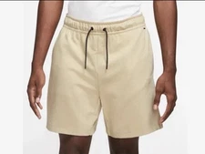 Nike Sportswear Tech Fleece Shorts Athletic DX0828-783 Men's L Tan Brown 32x5