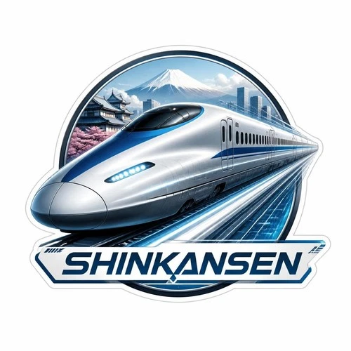 Shinkansen Bullet Train Self Adhesive Vinyl Waterproof Sticker
