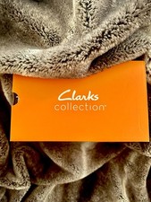 Clarks Collection Women's Black Leather Loafer Comfort Shoes Chain Accent