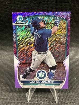 2023 Bowman Chrome Purple Shimmer Refractor Gabriel Gonzalez RC /250