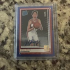 2025-2026 Panini Donruss Basketball Will Riley Rookie Blue Auto #/25 Wizards SSP