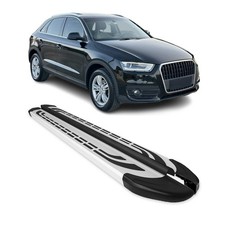 Trittbretter Seitenschweller Seitenbretter für Audi Q3 8U 2011-2018 Alu Grau