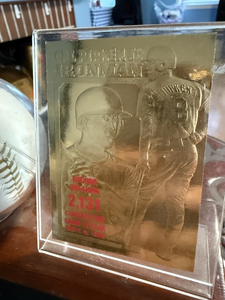 Cal Ripken Jr. The Iron Man Commemorative AL Baseball & Star Card - Image 2 of 4