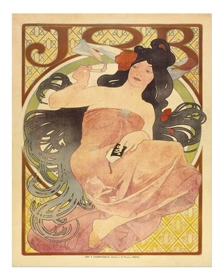 Elegante Jugendstil-Wandkunst von Alphonse Mucha Art Nouveau Elegant