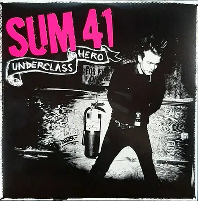 2xLP Sum 41 Underclass Hero PINK IN BLACK VINYL, ETCHED NEAR MINT Src Vinyl