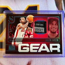 Jalen Green Game-Used 1/5 NBA Card Panini Basketball Collectible