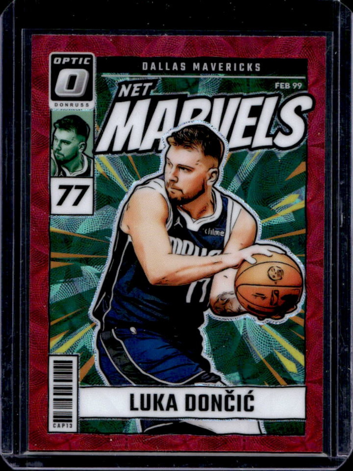 2024-25 Donruss Optic Luka Doncic Net Marvels Red International #17 Mavericks