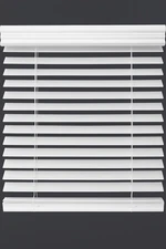 Lotus & Windoware Cordless 2" Faux Wood Window Blinds 58"Wx60"L Bright White