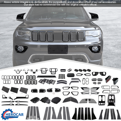 #ad #ad for Jeep Grand Cherokee 2011 23 Black Car Panel Decor Cover Trim Kit Accessories $69.99