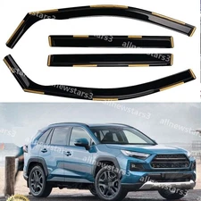 In-Channel Rain Guards for Toyota RAV4 2019-2024 Window Deflectors Vent Visors