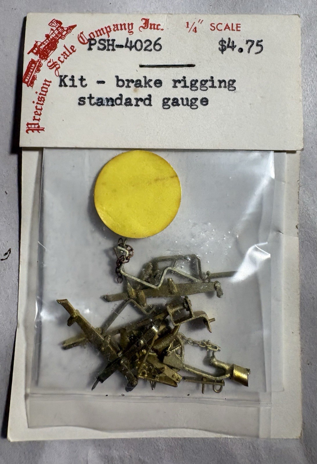 Precision Scale Co O Scale Standard Gauge Brake Rigging Detail Kit PSH-4026