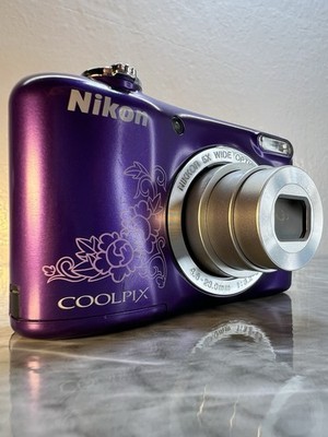Nikon Coolpix L29 Violett Digitalkamera 16,1MP Retro Kompakte Fotoapparat Camera