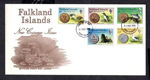 Falkland Islands - 1975 New Coinage Issue First Day Cover