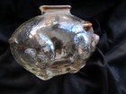 Vintage Small Carnival Glass Piggy Bank / Anchor Hocking / Amber — photo 2