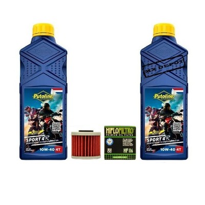 PUTOLINE S4R OIL SERVICE KIT 10W40 + HF116 FILTER HONDA CRF450 2017 - 2026