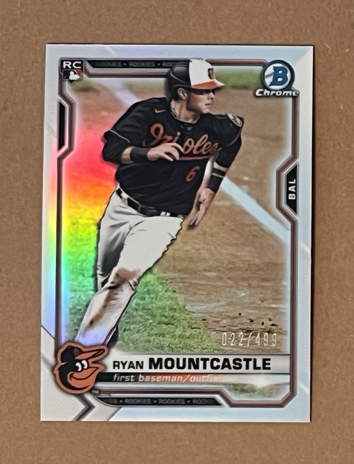 2021 Bowman Chrome Refractor #64 Ryan Mountcastle RC Rookie #/499