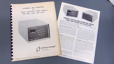 Doppler Systems DDF-3001 3002 3003 Direction Finder ORIGINAL Op Service Manual