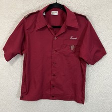 Vintage King Louie Bowling Shirt Adult M Red Memphis TN Blue Ribbon Trophy