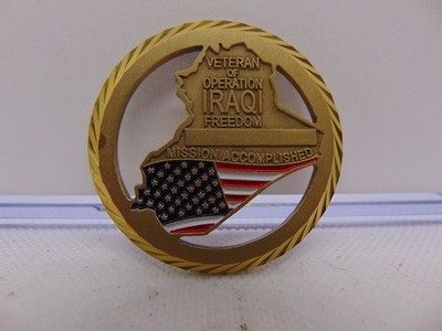 US Veteran of Operation Iraqi Freedom Mission Our Cause is Just Challenge Coin