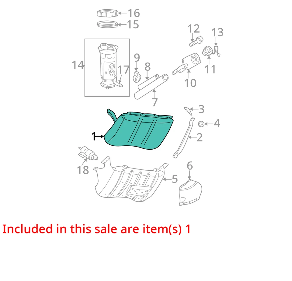 (LOCAL PICKUP ONLY) Fuel Tank Fits 02-04 GRAND CHEROKEE 4233895 Foto 2 de 3