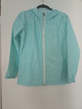 Columbia Girls Switchback II Windbreaker Jacket Aqua Blue XL 18/20 Hooded