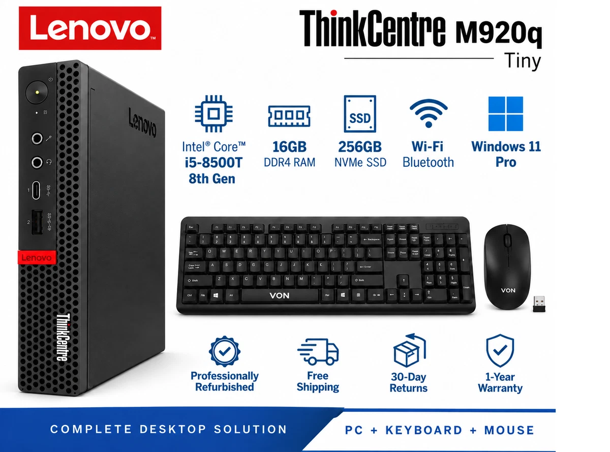 Lenovo Intel Core i5 8th Gen. PC Desktops & All-In-One Computers