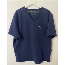 FIGS Technical Collection Mens Navy Blue V Neck Scrub Top XXL Medical