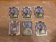 2024 Select - 6 Card Lamar Jackson Lot Includes #121 Red & Blue Shock Prizm