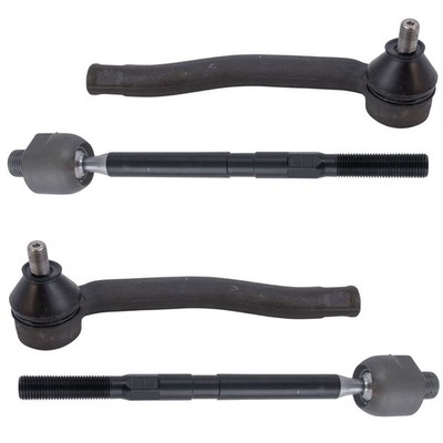 4 Piece Steering Tie Rod End Kit for 2010-2014 Honda Insight OEM Replacement