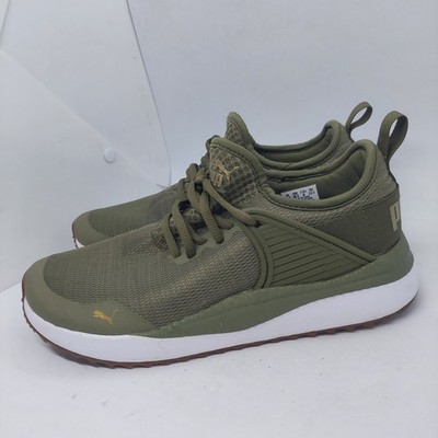 PUMA Pacer Next Cage Womens Olive Green Running Athletic Shoes 373893-02 Size 8