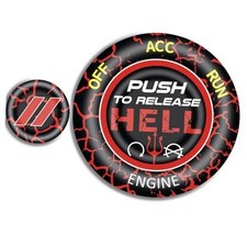 Push Start Button Cover for Dodge Challenger Charger Durango Ruby Red