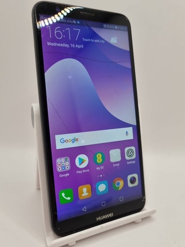 Huawei Y7 2018 schwarz entsperrt 16GB 2GB 5,99" Android Smartphone gesprungen