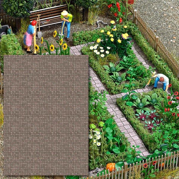 Busch 7427 Decorative Pavement Card Sheet 210mm x 148mm (Pk2)