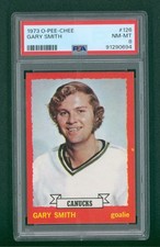 1973 O-Pee-Chee Hockey Card - #126 Gary Smith, PSA 8 NM/MT