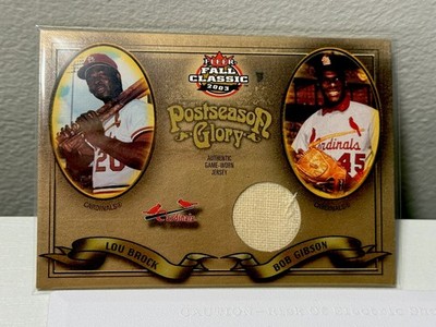 FLEER FALL CLASSIC 2003 POSTSEASON GLORY LOU BROCK BOB GIBSON 070/150