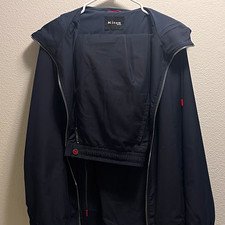 Kiton Napoli Men s Blue Full Zip Hooded Tracksuit Set Jacket Pants XL