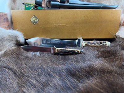 1994 Puma Waidbesteck Knife Set Stag Handles & Sheath  Presentation Box - Mint