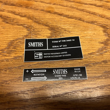 Smiths Heater Fan Motor Decal Set Jaguar Smiths Heater Fan Motor Decal Set Jaguar