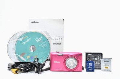 Nikon COOLPIX S3300 Digital Camera pink 6x Zoom 16.0MP [EXC++] From Japan E3139