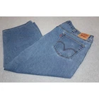 Levi's 560 Comfort Fit Jeans Mens 48x24 Short Blue Denim Loose Tapered Leg *