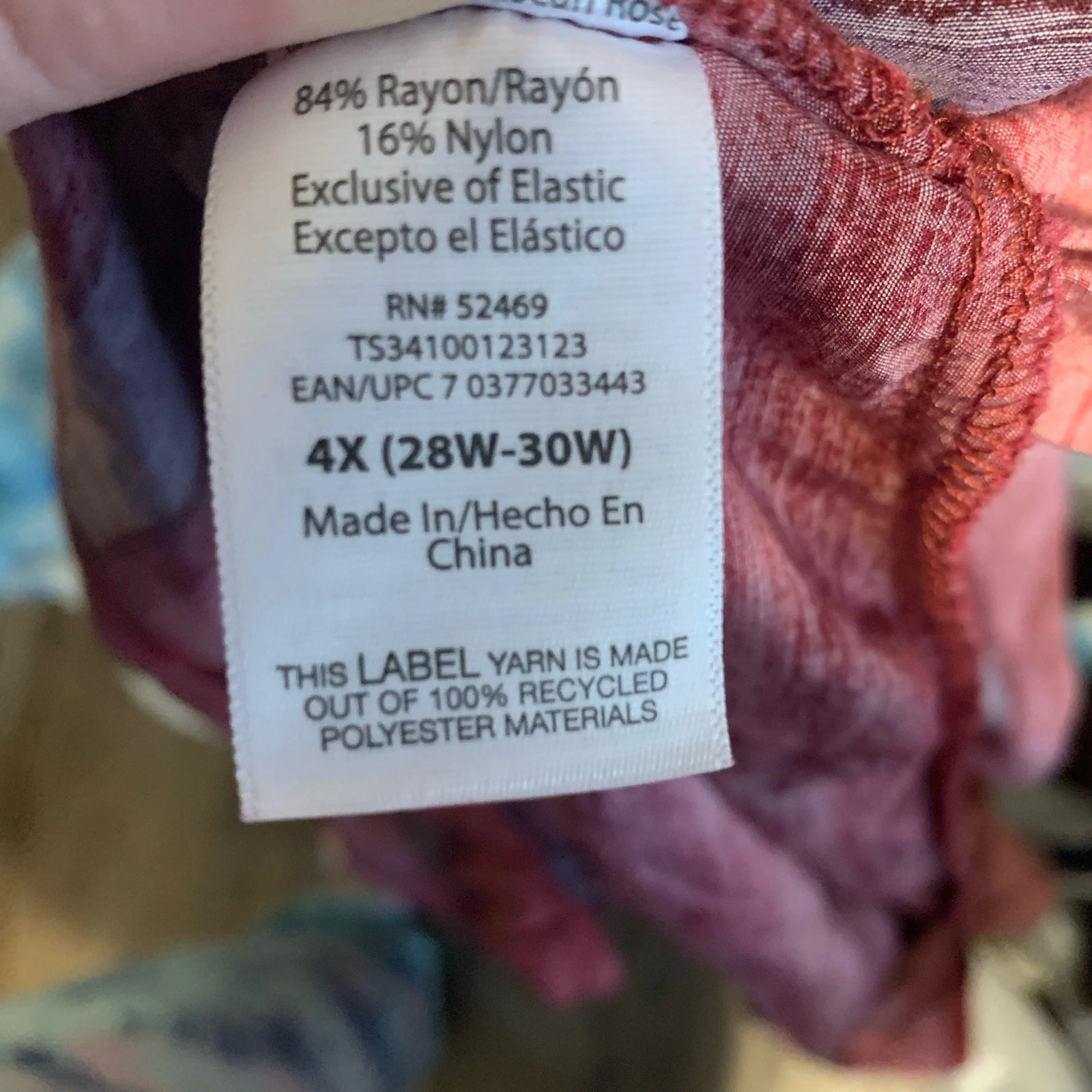 VALENTINO Abito Terra & Sky 4X 28W 30W Striscia Rossa Maxi Contadino Sottile Rayon LagenLook Comodo