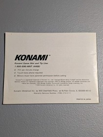 TMNT Teenage Mutant Ninja Turtles Tournament Fighters NES Manual Only -Authentic