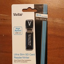 Vivitar Ultra Slim SD/SDHC Card Reader USB 2.0 for Mac  PC VIV-CR-36