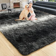 Noahas Large Fluffy 5x8 Area Rugs for Living Room Bedroom,Black and White Thick