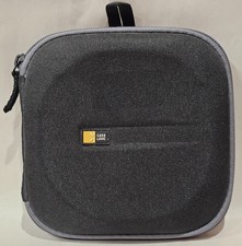 Case Logic Black Portable CD DVD Wallet Binder Rigid Shell 24 Capacity Zip Up