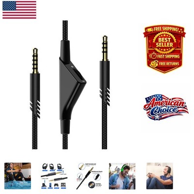 Durable 6.5 FT Braided Cable for Astro A40 Headsets with Volume Control Function