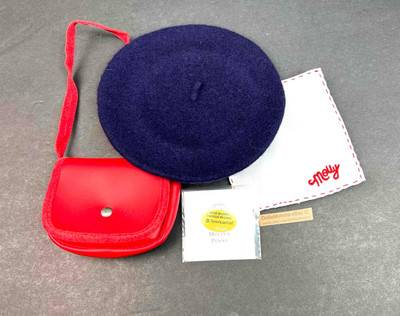 American Girl Molly Meet Accessories~Blue Beret/hat~Purse~Hankie~Coin~New NO BOX