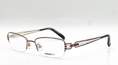 NEW MARCHON NYC M166 209 FUDGE BROWN GOLDEN AUTHENTIC EYEGLASSES 51-18
