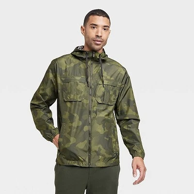 Men's Camo Print Packable Jacket - All in Motion