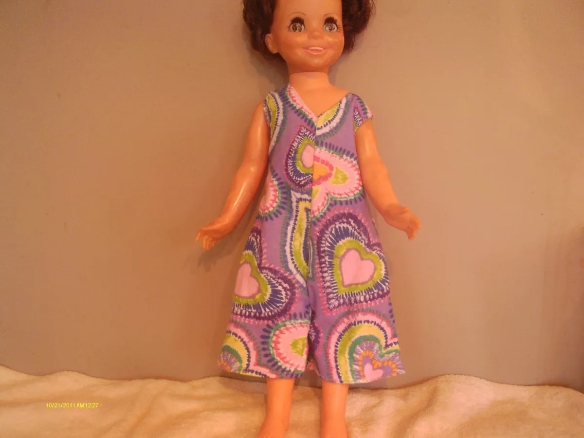 DOLL CLOTHES HANDMADE JUMPRT FOR VELVET DOLLS PURPLE TYE DYE